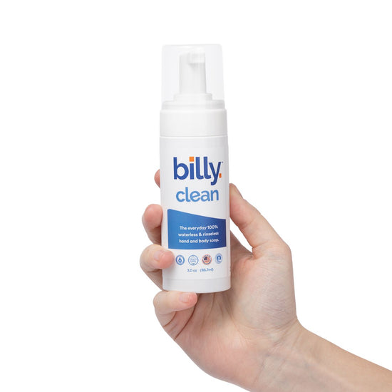 Billy Clean- Waterless, Rinseless Organic all over body cleaner.